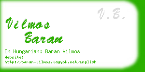 vilmos baran business card